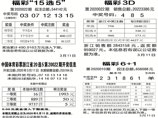 浙江20选5胆拖投注法详解与对照表