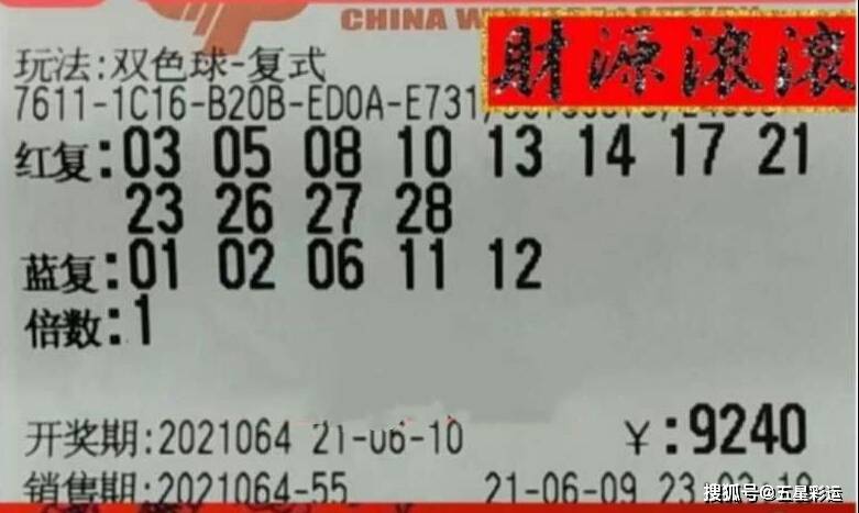 双色球2020108期晒票，彩民的期待与梦想