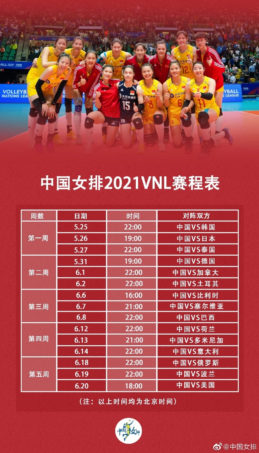 2022年世界女排锦标赛赛程表，群雄逐鹿，精彩纷呈